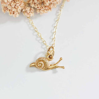 Nina Designs Bronze Snail Necklace on Gold Filled Chain