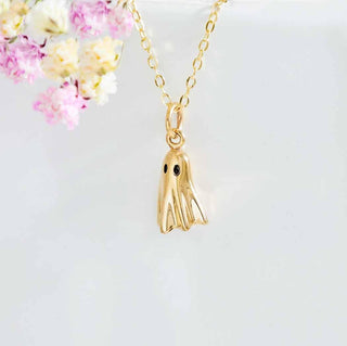 Nina Designs Bronze Sheet Ghost Necklace with Gold filled chain