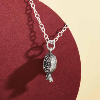 Side view of Pomegranate Necklace