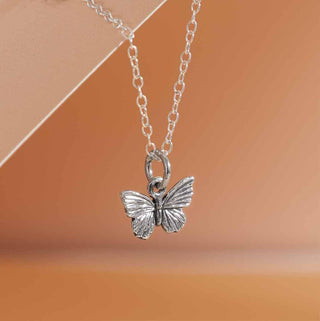 Nina Designs Sterling Silver Small Butterfly Necklace