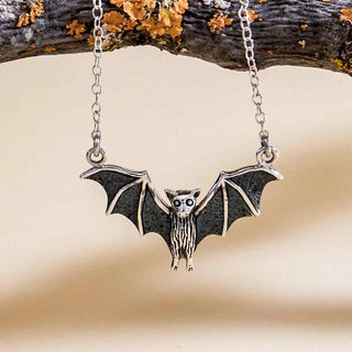 Nina Designs Sterling Silver Flying Bat Festoon Necklace