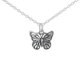 Nina Designs Sterling Silver Monarch Butterfly Necklace