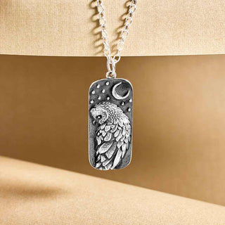 Nina Designs Sterling Silver Starry Night Owl Necklace