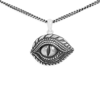 Nina Designs Men's Necklace Sterling Silver Dragon Eye 22 Inch