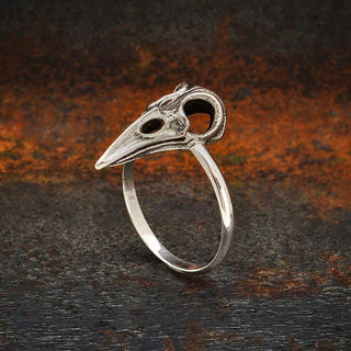 Nina Designs Sterling Silver Raven Skull Ring