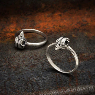 Nina Designs Sterling Silver Small Bird Skull Ring