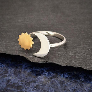 Nina Designs Sun and Moon Adjustable Ring