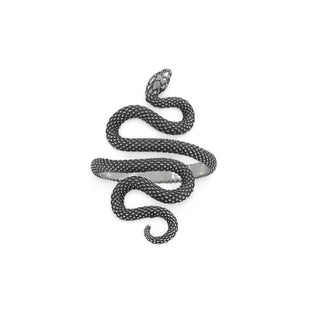 Nina Designs Sterling Silver Scaled Snake Adjustable Ring