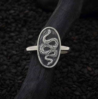 Nina Designs Sterling Silver Oval Snake Ring