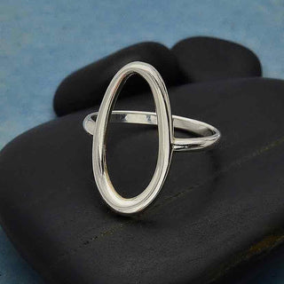 Nina Designs Sterling Silver Organic Oval Ring