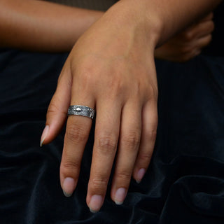 Sterling Silver Spider Ring on Hand
