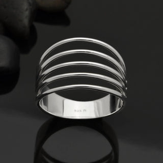 Nina Designs Sterling Silver Five Wire Ring