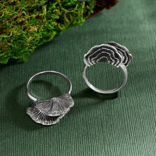 Nina Designs Sterling Silver Shelf Mushroom Ring