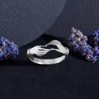 Nina Designs Sterling Silver Lover's Hands Ring