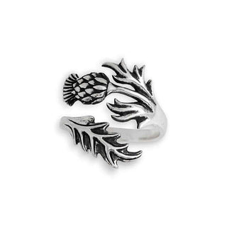 Nina Designs Sterling Silver Adjustable Thistle Ring
