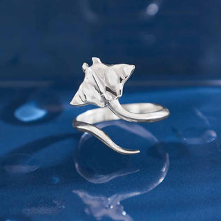 Nina Designs Sterling Silver Adjustable Stingray Ring