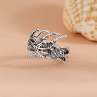 Nina Designs Sterling Silver Sea Kelp Adjustable Ring