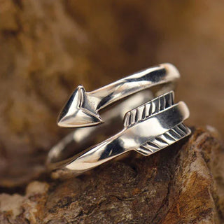 Nina Designs Sterling Silver Adjustable Arrow Ring