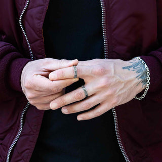 Memento Mori Ring on Hands