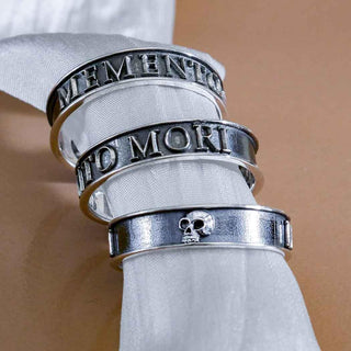 Sterling Silver Memento Mori Ring - Nina Designs