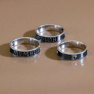 Sterling Silver Memento Mori Ring - Nina Designs