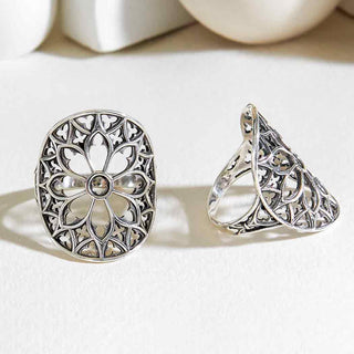 Nina Designs Sterling Silver Cathedral Window Ring