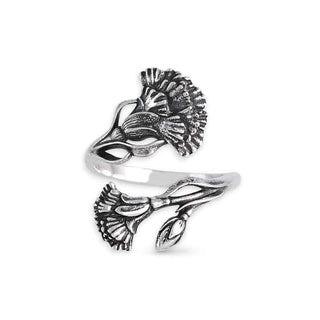 Nina Designs Sterling Silver Carnation Adjustable Ring