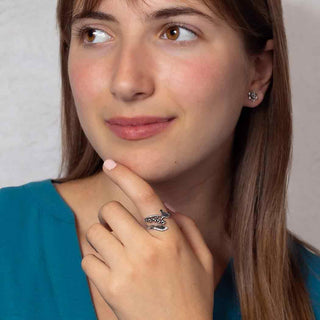 Silver Adjustable Lily of the Valley Ring - May Birth Flower - Nina Designs