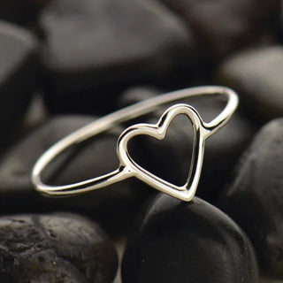 Nina Designs Sterling Silver Open Heart Ring