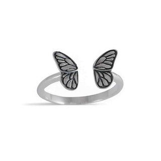 Nina Designs Sterling Silver Adjustable Butterfly Ring