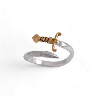 Nina Designs Mixed Metal Adjustable Sword Bypass Ring