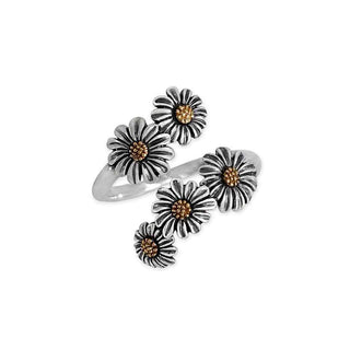 Nina Designs Mixed Metal Daisy Chain Adjustable Ring