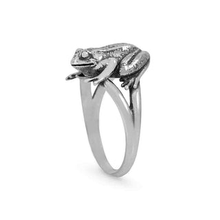 Nina Designs Sterling Silver Dimensional Frog Ring