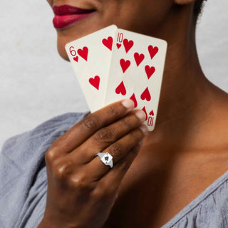 Sterling Silver Ace of Spades Ring - Nina Designs