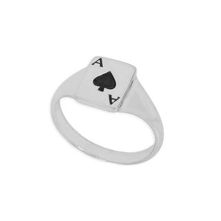 Sterling Silver Ace of Spades Ring