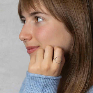 Sterling Silver Open Wire Circle Ring - Nina Designs