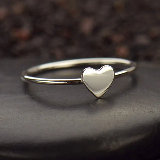 Nina Designs Sterling Silver Heart Stacking Ring
