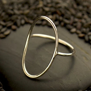 Sterling Silver Open Oval Ring - Nina Designs