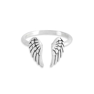 Nina Designs Sterling Silver Angel Ring Adjustable Ring