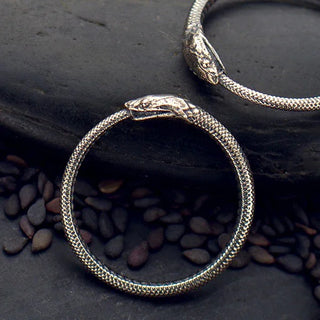Sterling Silver Ring of a Snake Eating Its Own Tail