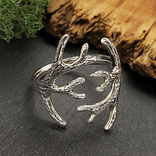 Nina Designs Sterling Silver Adjustable Antler Ring