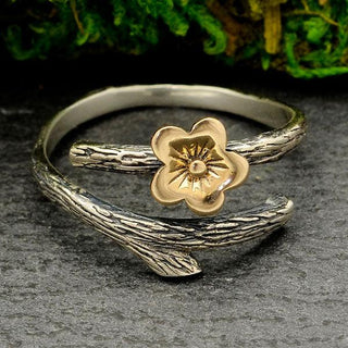 Nina Designs Adjustable Branch Ring with Bronze Blossom