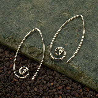 Nina Designs Sterling Silver Earwire with Marquis Spiral