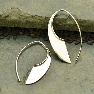 Nina Designs Sterling Silver Machete Earrings - Geometric Jewelry