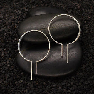 Nina Designs Sterling Silver Large Bulb Earrings