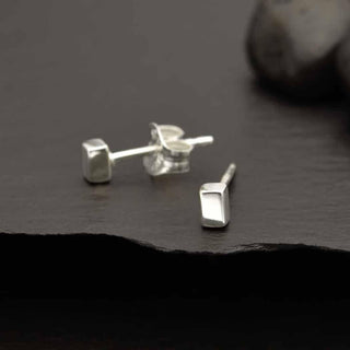 Nina Designs Sterling Silver Cube Post Earrings