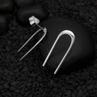 Nina Designs Sterling Silver Long Arch Post Earrings