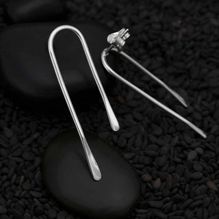 Nina Designs Sterling Silver Asymmetrical Arch Earrings