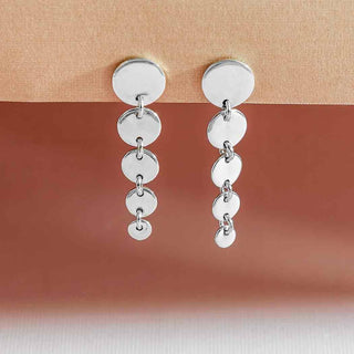 Nina Designs Sterling Silver Cascading Circle Earrings