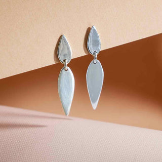 Nina Designs Sterling Silver Double Teardrop Post Earrings